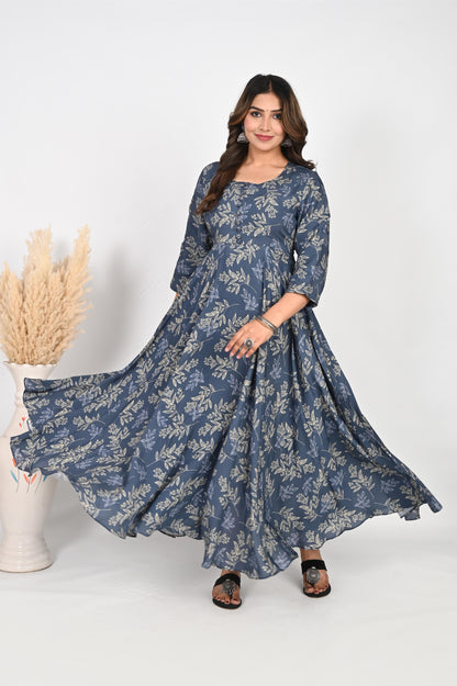 Digital Printed Anarkali Dress