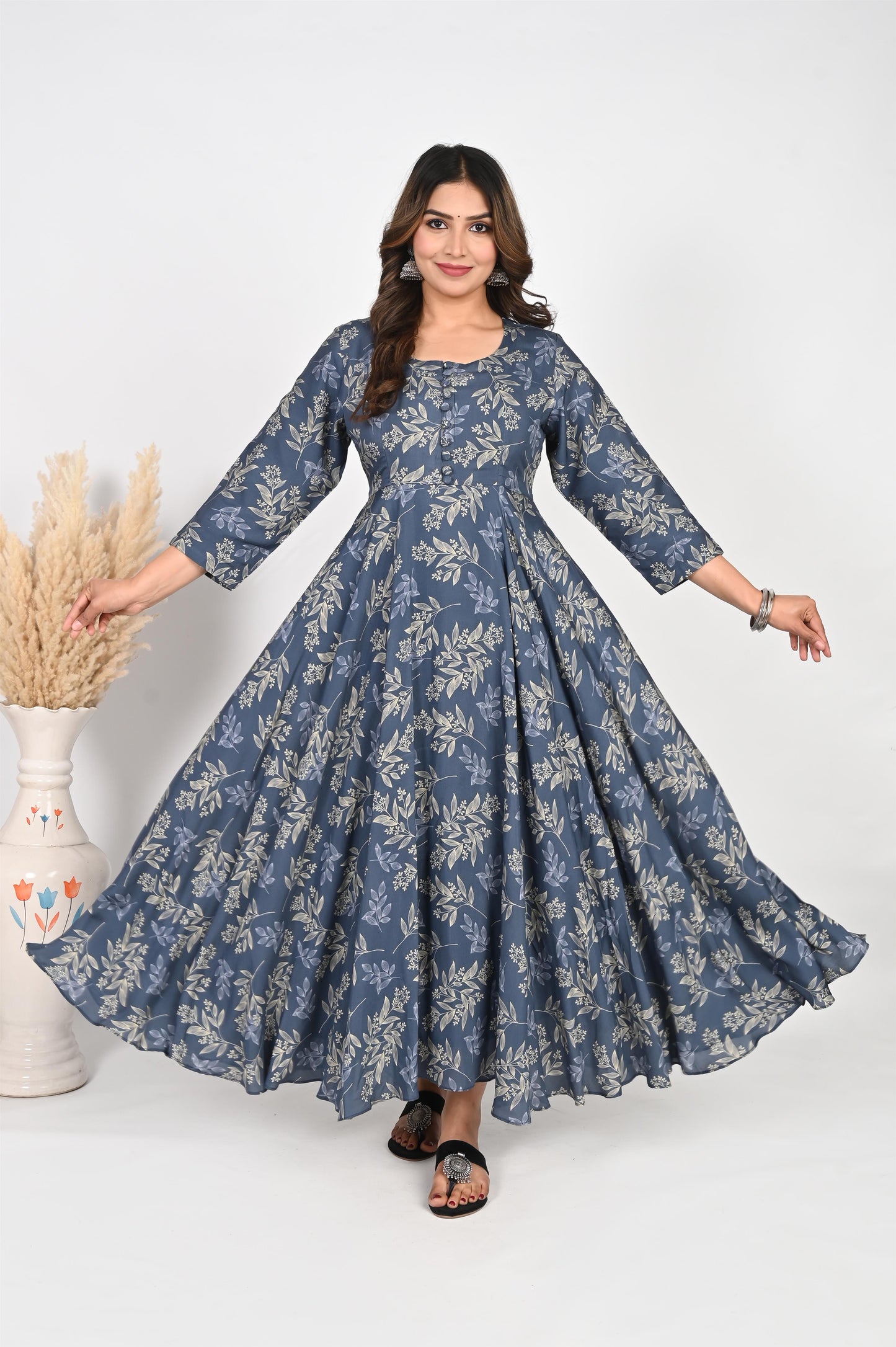 Digital Printed Anarkali Dress