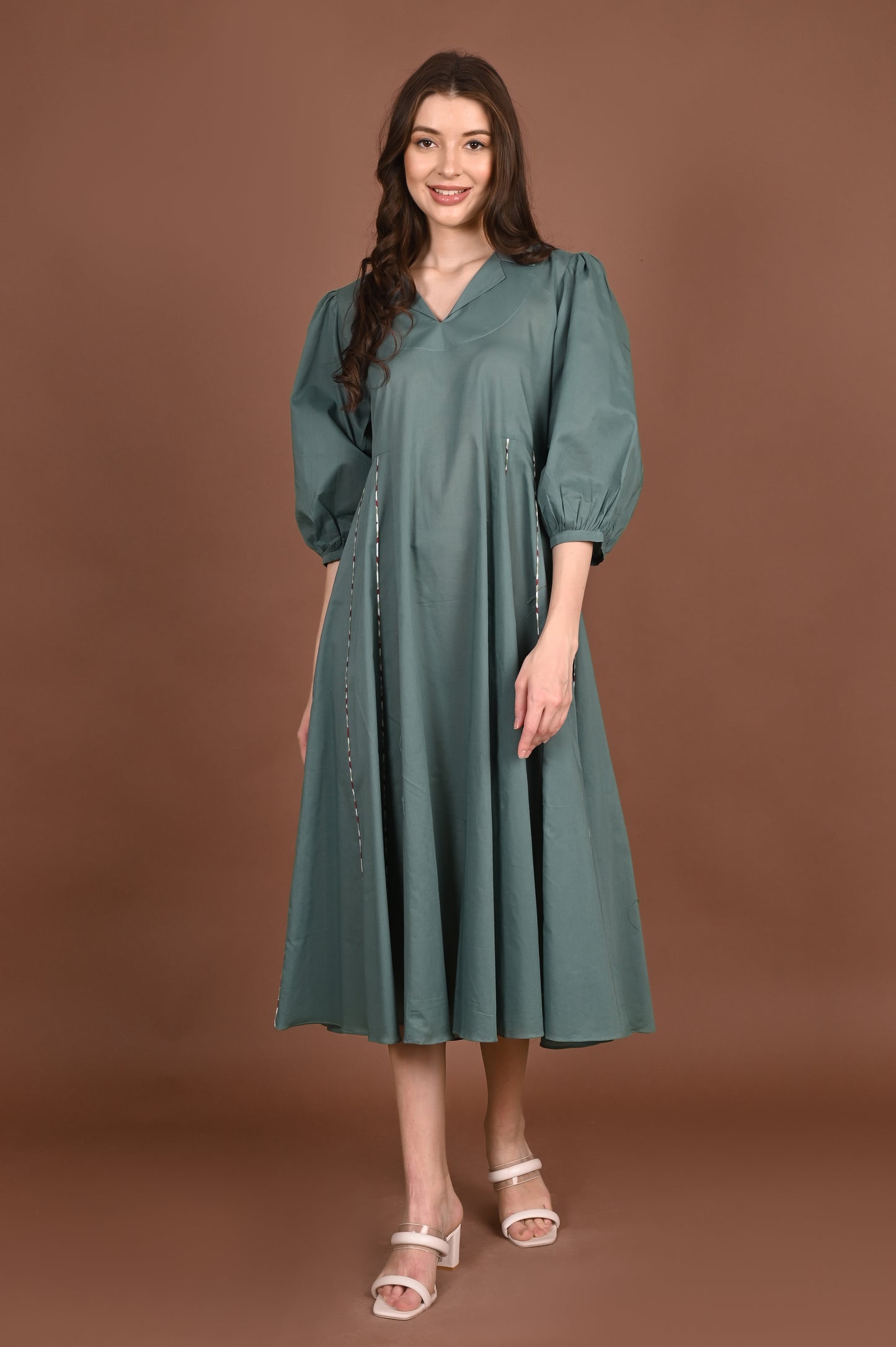 Sea Green Pure Cotton Dress