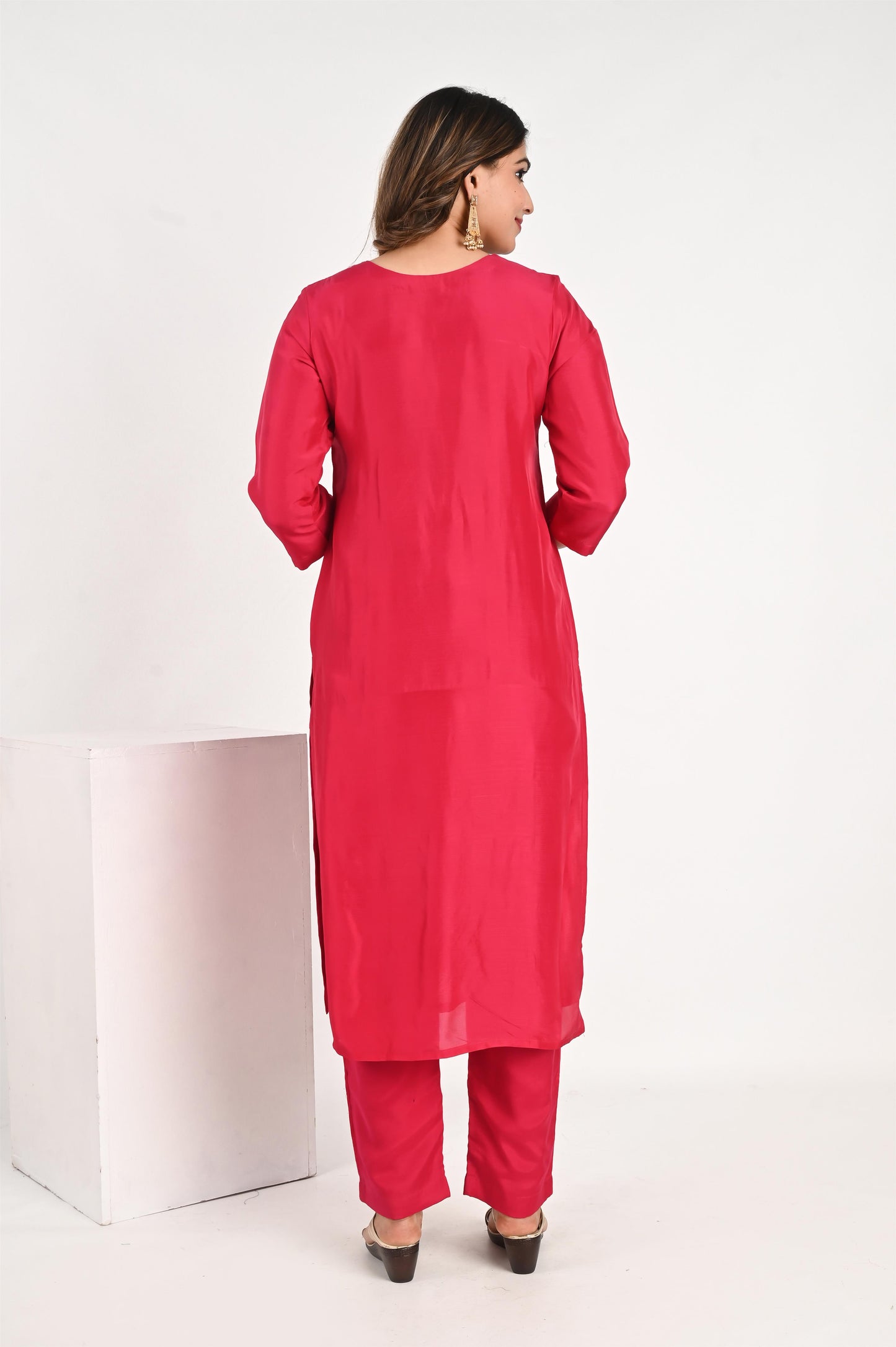 Magenta Handwork Suit Set