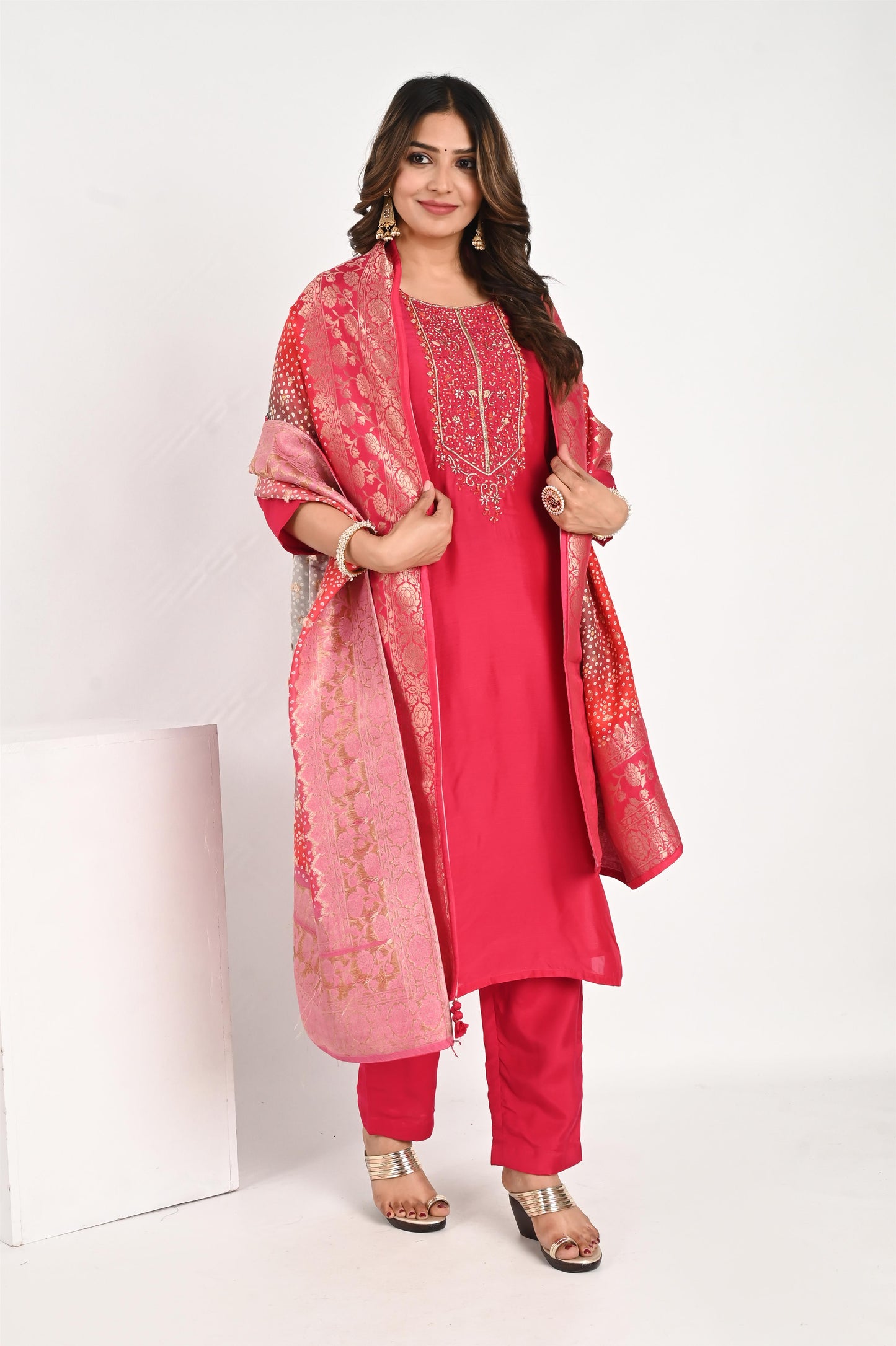 Magenta Handwork Suit Set