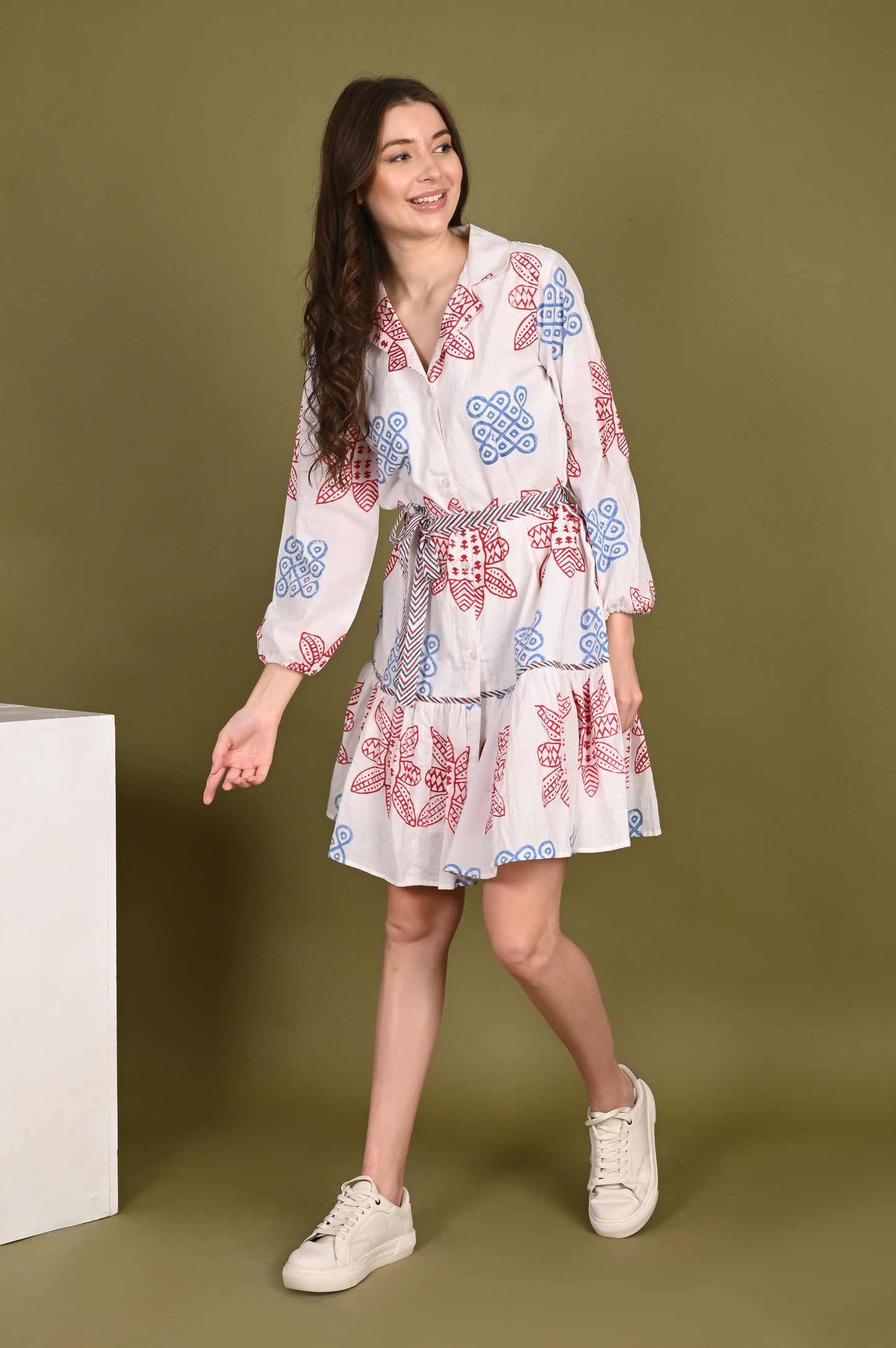 Summer Luxury Cotton Handblock Printed Dress