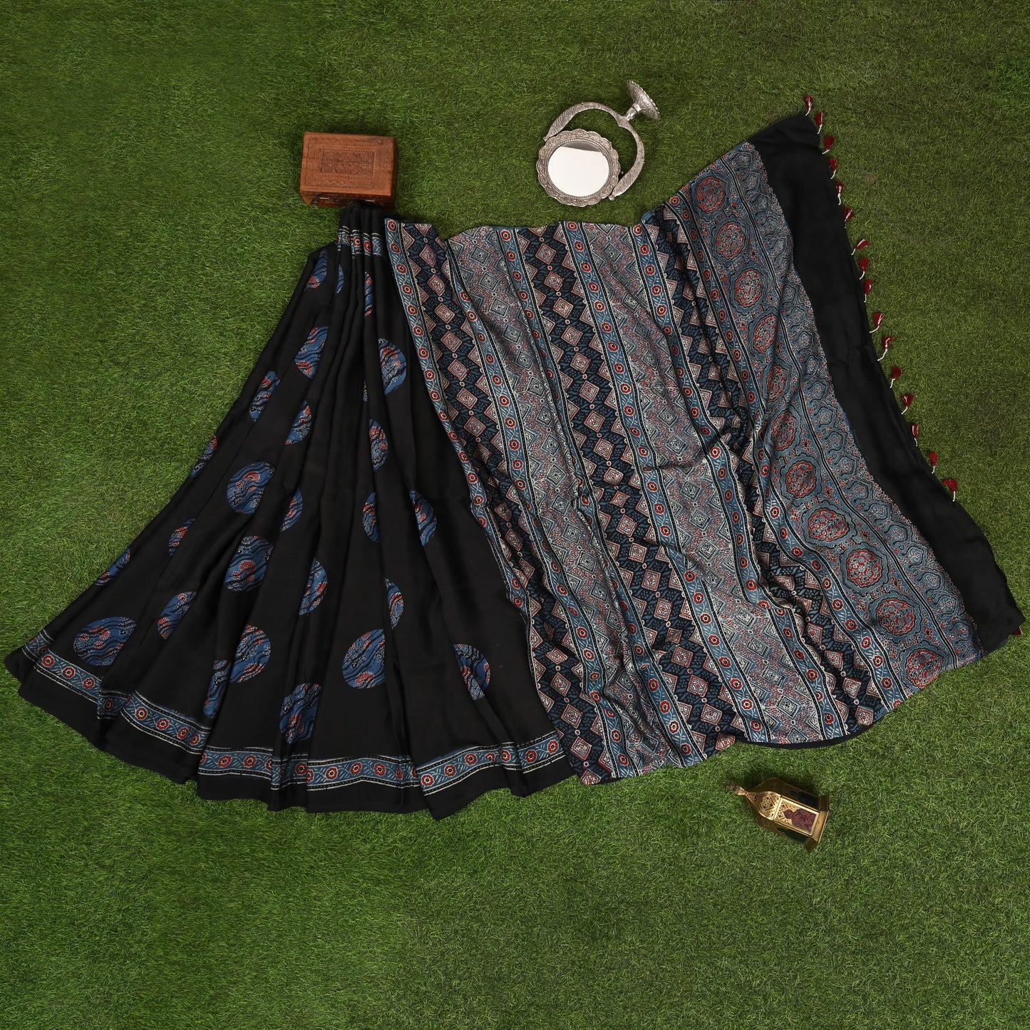 Premium Black Modal Silk Saree